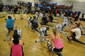 Indoor rowing class