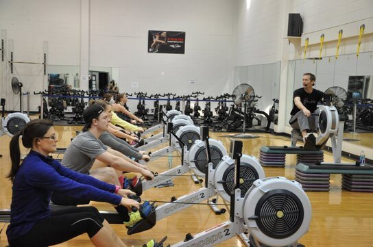 Master Instructor Chad Fleschner leads a sample learn-to-row rowing workout at a UCanRow2 rowing certification