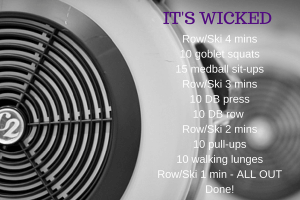 Indoor rowing interval workout