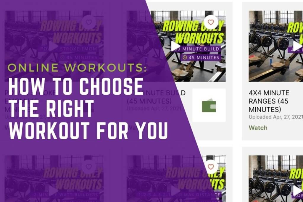 How to Choose The Right Free Online Workout For You UCanRow2